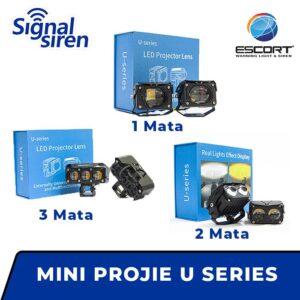Lampu projie LED Lampu Tembak Mini Projie U Series Foglamp/Cree/Escort 1-3 Mata